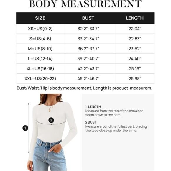 Women's Long Sleeve Crewneck Shirts - Fall Knit Sweater, Slim Fitted Casual - Picture 7 of 7